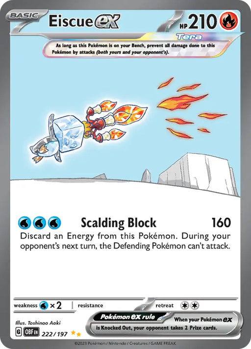 Eiscue ex (222/197) [Scarlet & Violet: Obsidian Flames] - Pokemon Single