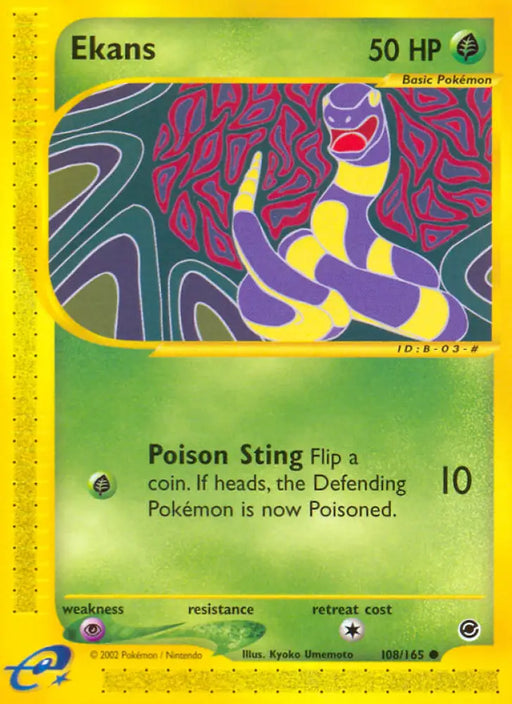 Ekans (108/165) [Expedition: Base Set] - Pokemon Single