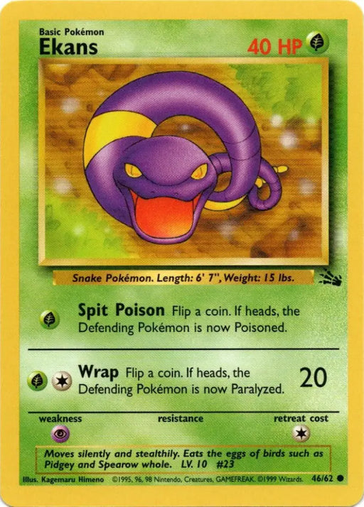 Ekans (46/62) [Fossil Unlimited] - Pokemon Single