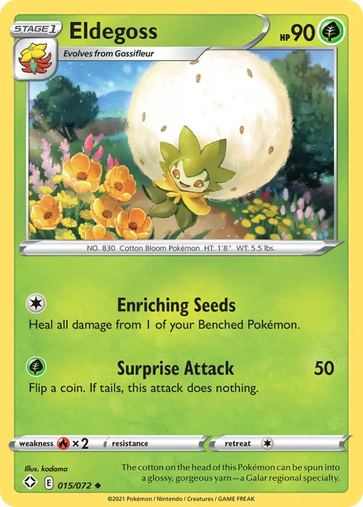 Eldegoss (015/072) [Sword & Shield: Shining Fates] - Pokemon Single