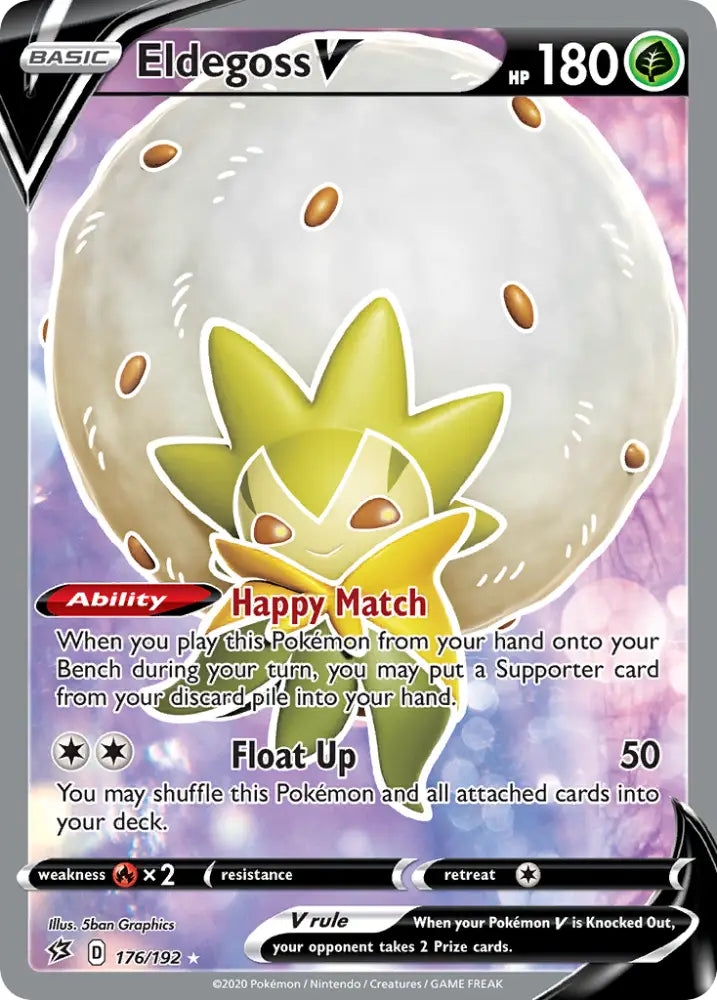 Eldegoss V (176/192) [Sword & Shield: Rebel Clash] - Pokemon Single
