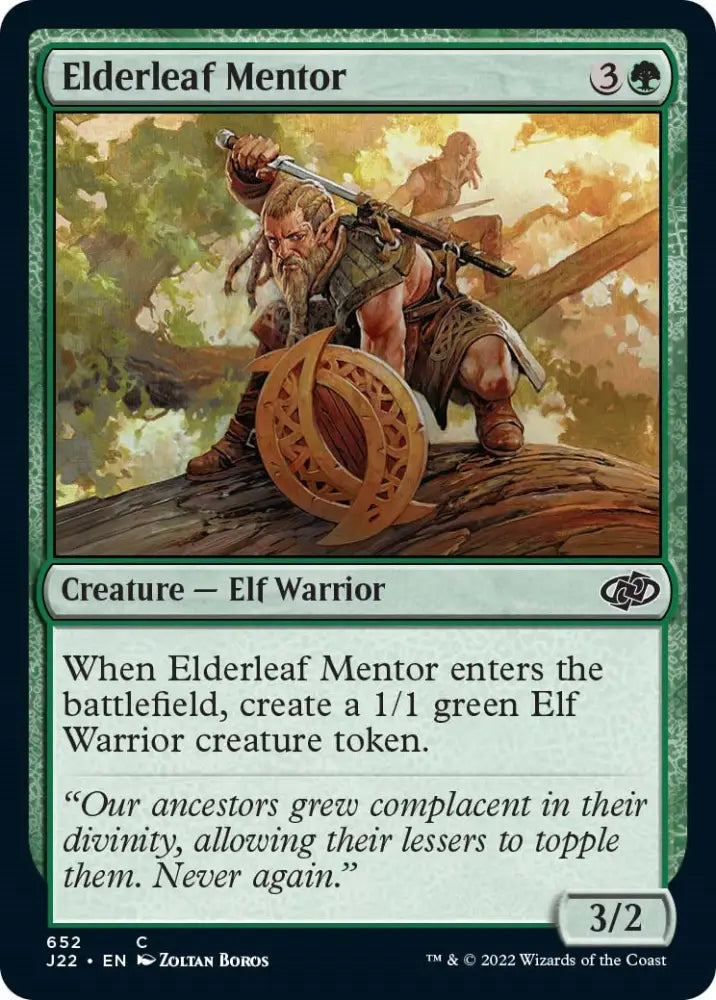 Elderleaf Mentor [Jumpstart 2022] - MTG Single