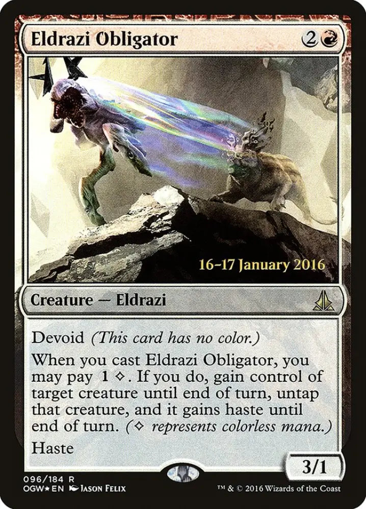 Eldrazi Obligator [Oath of the Gatewatch Prerelease Promos] - MTG Single