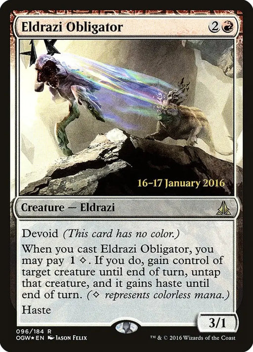 Eldrazi Obligator [Oath of the Gatewatch Prerelease Promos] - MTG Single
