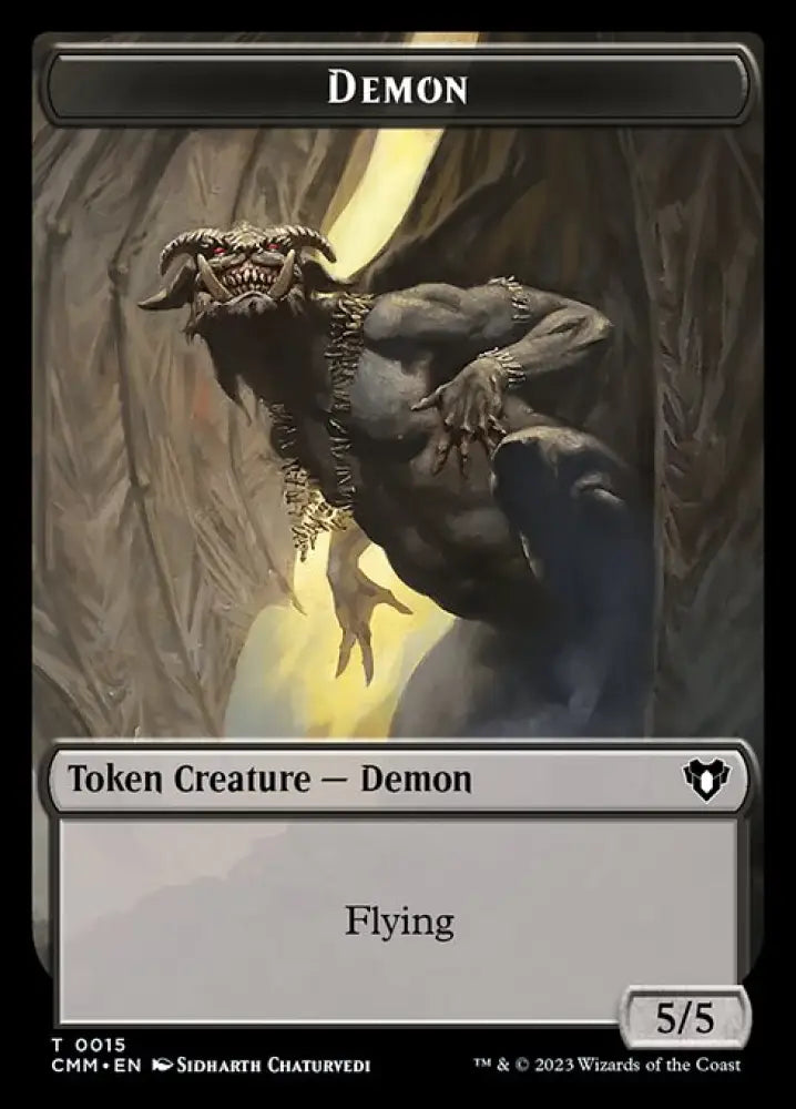 Eldrazi Scion // Demon Double-Sided Token [Commander Masters Tokens] - MTG Single