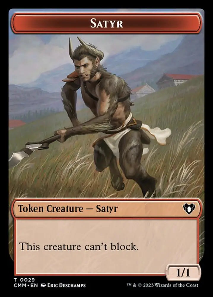 Eldrazi Scion // Satyr Double-Sided Token [Commander Masters Tokens] - MTG Single