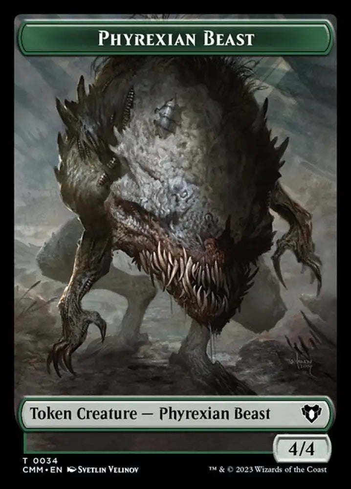 Eldrazi Spawn // Phyrexian Beast Double-Sided Token [Commander Masters Tokens] - MTG Single