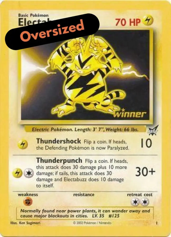 Electabuzz (1) (Jumbo Card) [Best of Promos] - Pokemon Single