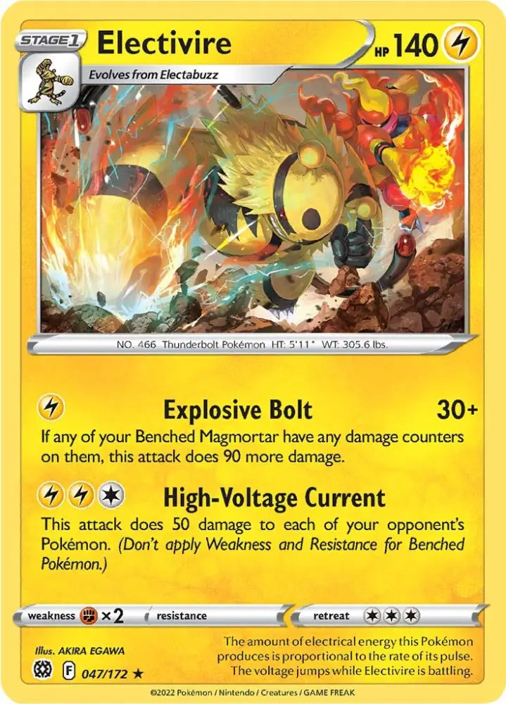 Electivire (047/172) [Sword & Shield: Brilliant Stars] - Pokemon Single