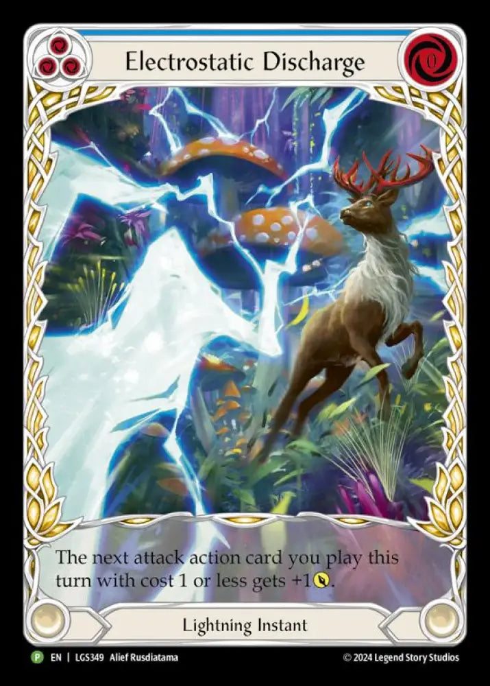 Electostatic Discharge (Blue) (Extended Art) [LGS349] (Promo) Rainbow Foil - Flesh And Blood Single