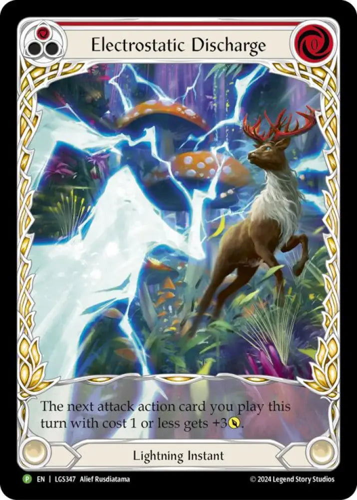 Electostatic Discharge (Red) (Extended Art) [LGS347] (Promo) Rainbow Foil - Flesh And Blood Single