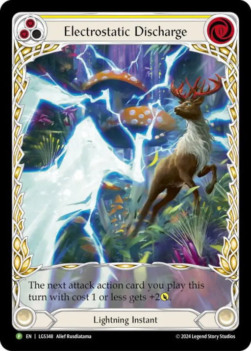 Electostatic Discharge (Yellow) (Extended Art) [LGS348] (Promo) Rainbow Foil - Flesh And Blood Single