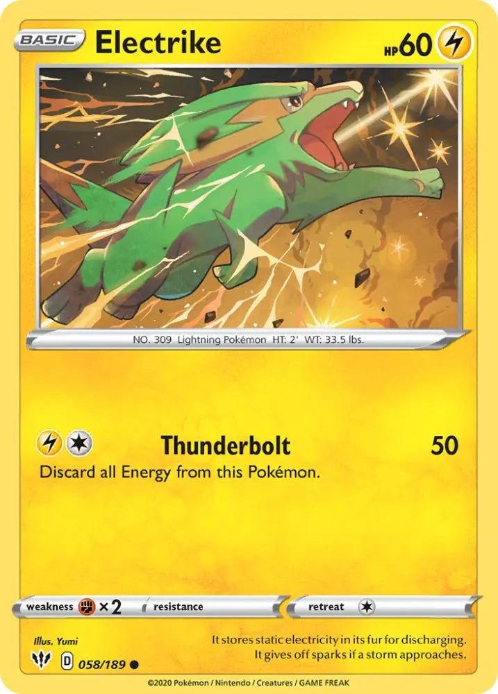 Electrike (058/189) [Sword & Shield: Darkness Ablaze] - Pokemon Single