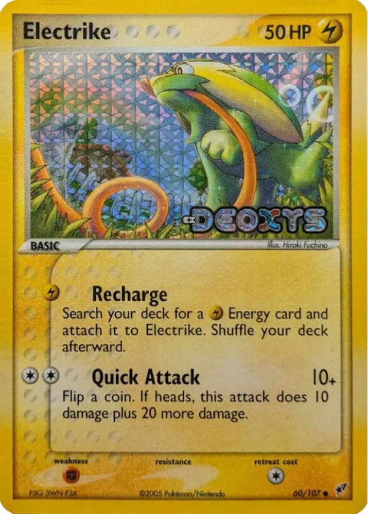 Electrike (60/107) (Stamped) [EX: Deoxys] - Pokemon Single
