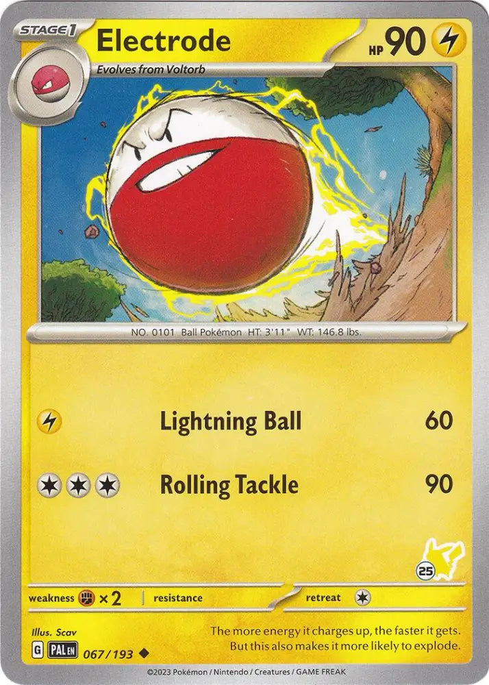 Electrode (067/193) (Pikachu Stamp #25) [Battle Academy 2024] - Pokemon Single