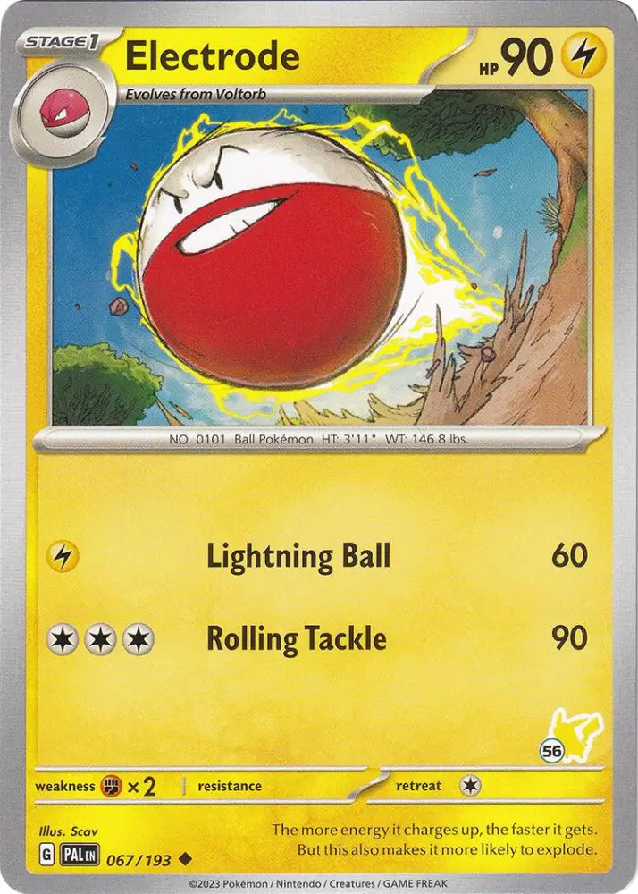Electrode (067/193) (Pikachu Stamp #56) [Battle Academy 2024] - Pokemon Single
