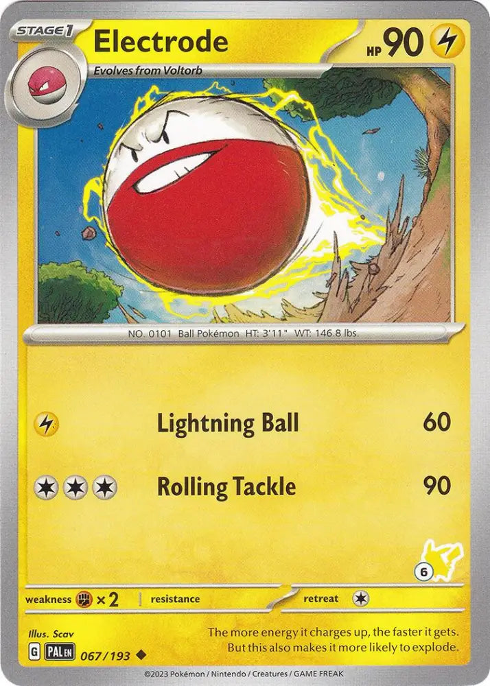 Electrode (067/193) (Pikachu Stamp #6) [Battle Academy 2024] - Pokemon Single