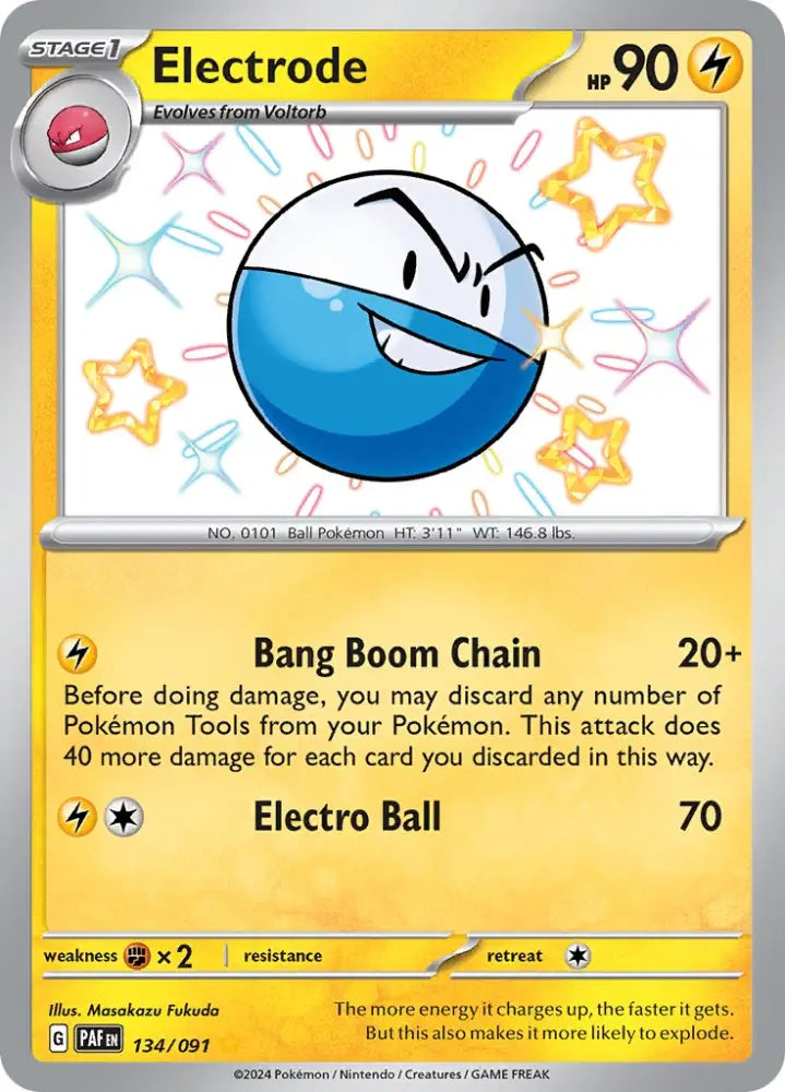 Electrode (134/091) [Scarlet & Violet: Paldean Fates] - Pokemon Single