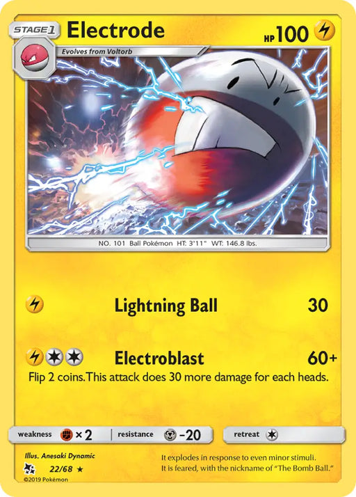 Electrode (22/68) [Sun & Moon: Hidden Fates] - Pokemon Single