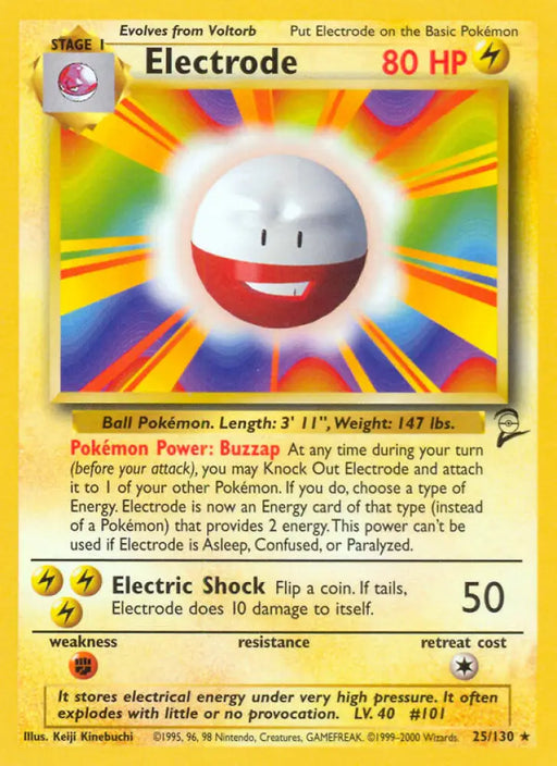 Electrode (25/130) [Base Set 2] - Pokemon Single