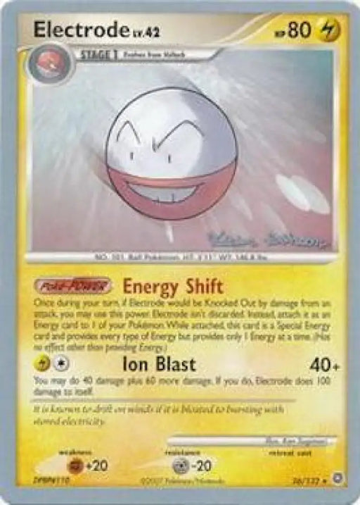 Electrode LV.42 (26/132) (Intimidation - Tristan Robinson) [World Championships 2008] - Pokemon Single