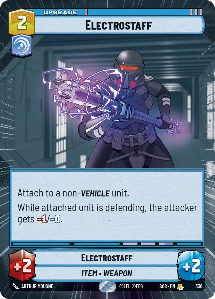 Electrostaff (Hyperspace) (336) [Spark of Rebellion] - Star Wars: Unlimited Single