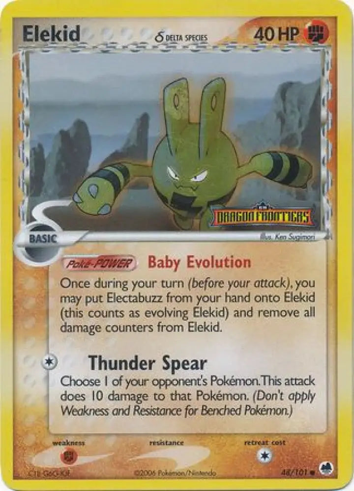 Elekid (48/101) (Delta Species) (Stamped) [EX: Dragon Frontiers] - Pokemon Single