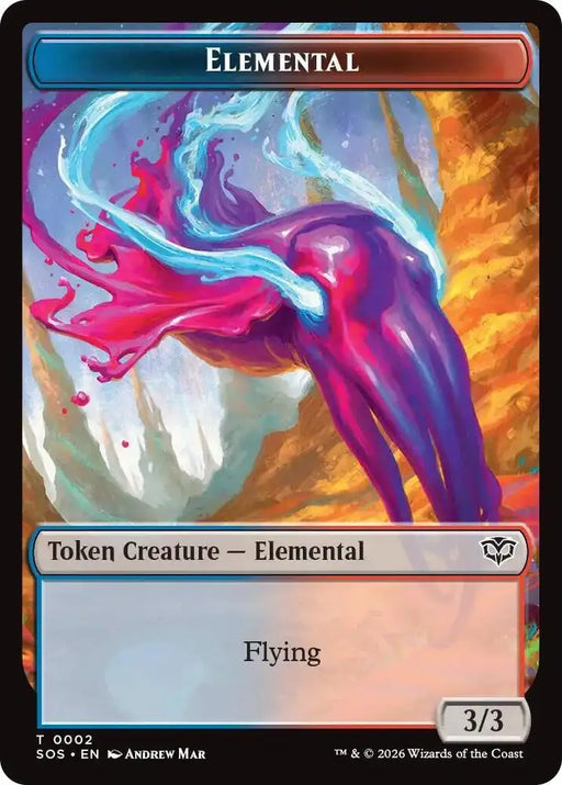 Elemental (0002) // Treasure Double-Sided Token (2 // 12) [Secrets of Strixhaven]