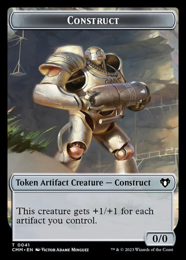 Elemental (0024) // Construct (0041) Double-Sided Token [Commander Masters Tokens] - MTG Single