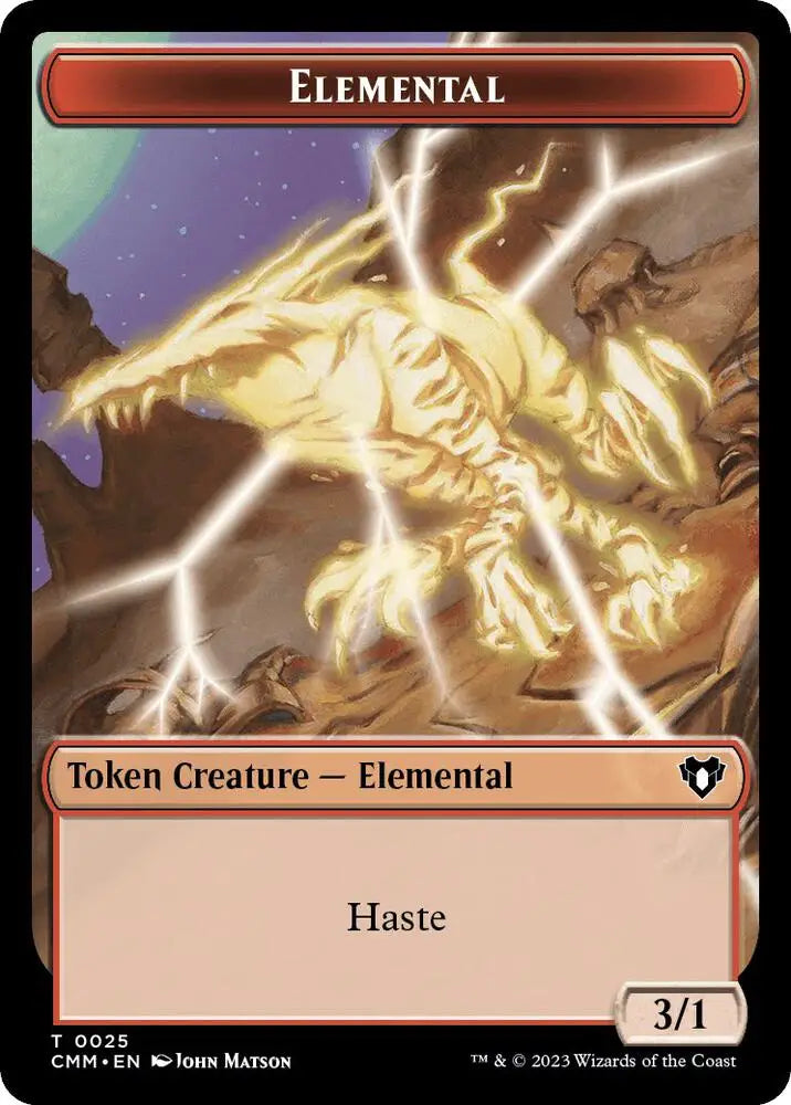 Elemental (0025) // Saproling Double-Sided Token (25 // 35) [Commander Masters]