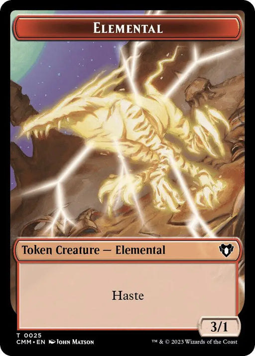 Elemental (0025) // Saproling Double-Sided Token (25 // 35) [Commander Masters]