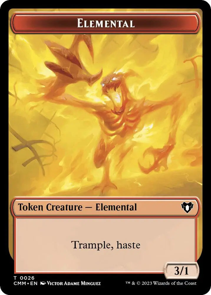 Elemental (0026) // Construct (0041) Double-Sided Token (26 // 41) [Commander Masters]