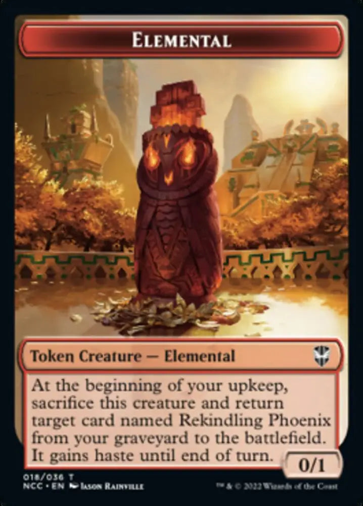 Elemental (018) // Copy Double-Sided Token [Streets of New Capenna Commander Tokens] - MTG Single