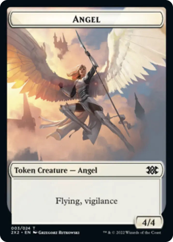Elemental // Angel Double-Sided Token [Double Masters 2022 Tokens] - MTG Single