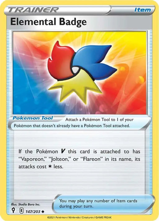 Elemental Badge (147/203) [Sword & Shield: Evolving Skies] - Pokemon Single