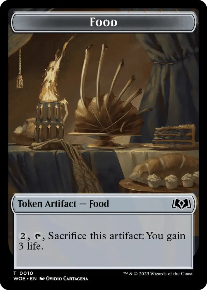 Elemental // Food (0010) Double-Sided Token [Wilds of Eldraine Tokens] - MTG Single