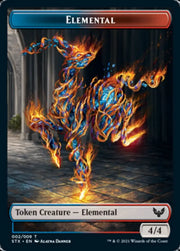 Elemental // Inkling Double-Sided Token [Strixhaven: School of Mages Tokens] - MTG Single