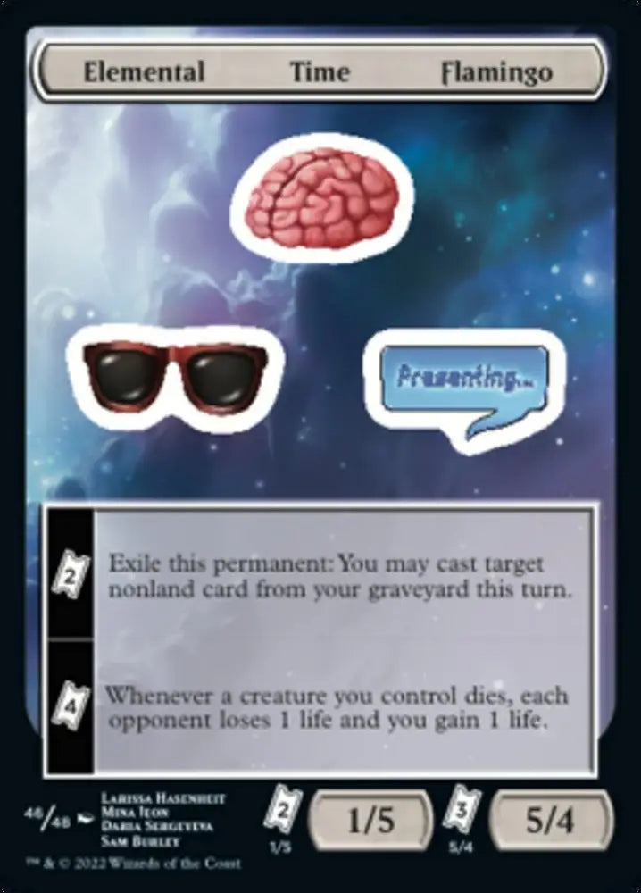 Elemental Time Flamingo [Unfinity Stickers] - MTG Single