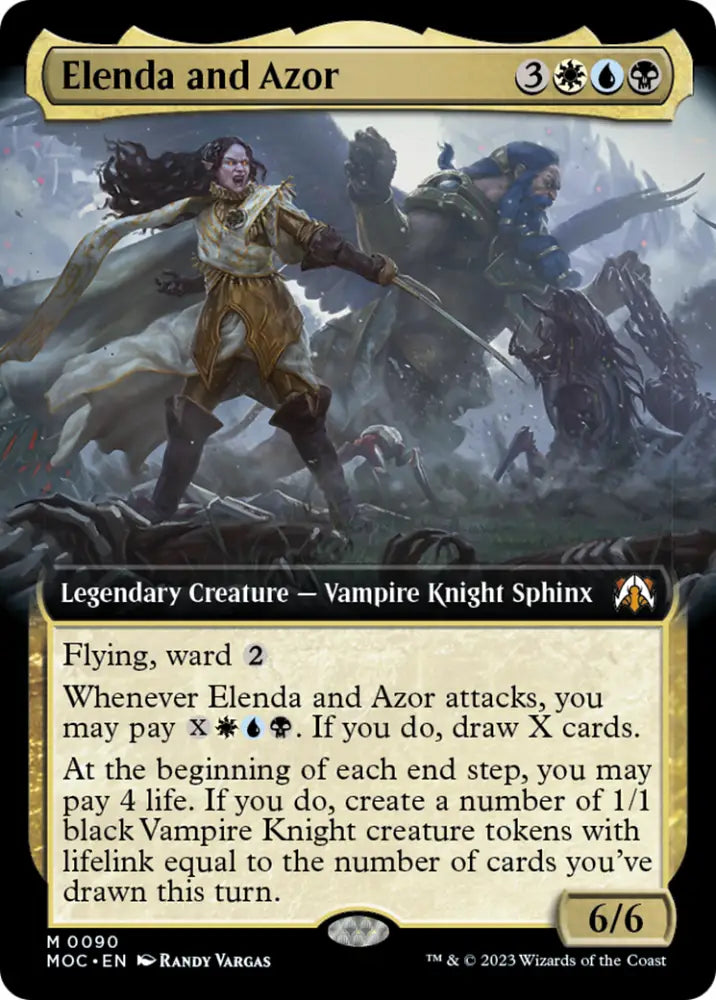 Elenda and Azor (Extended Art) [March of the Machine Commander] - MTG Single
