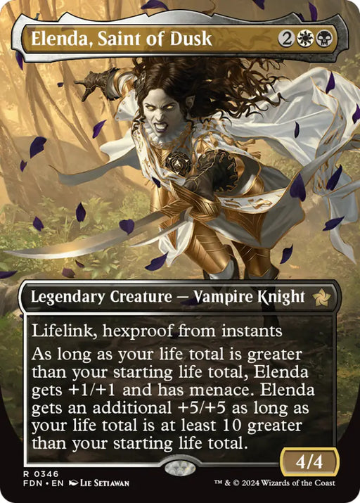 Elenda Saint of Dusk (Borderless) [Foundations] - MTG Single