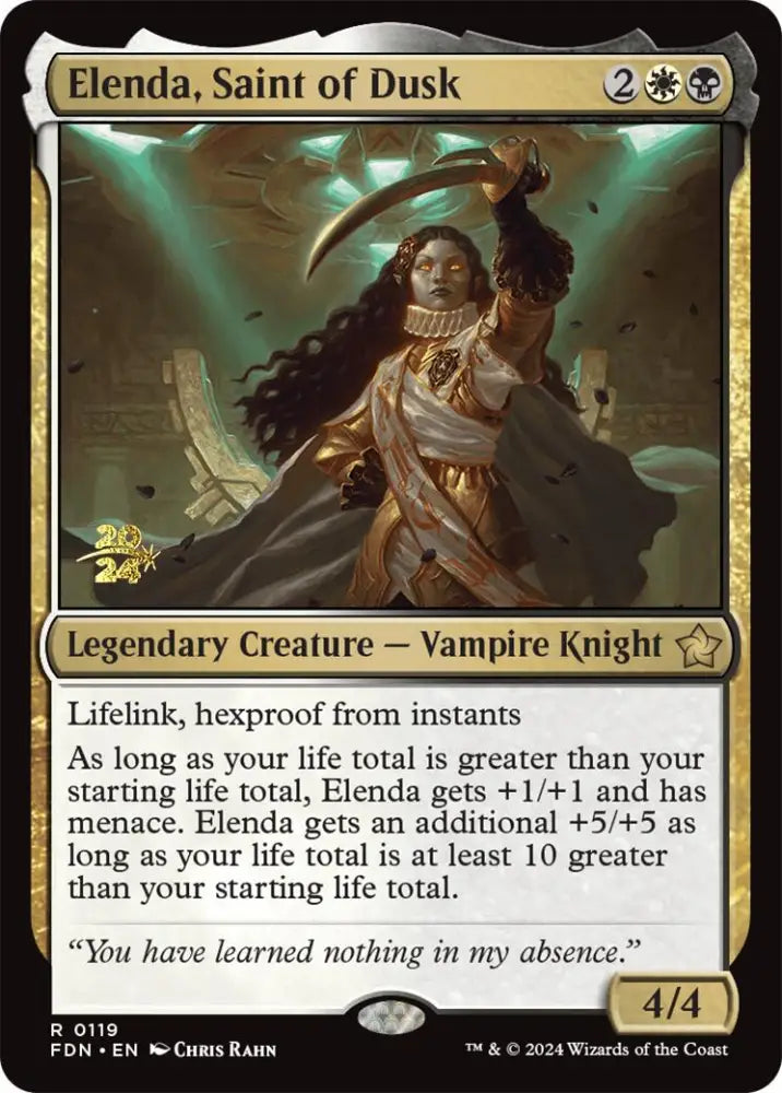 Elenda Saint of Dusk [Foundations Prerelease Promos] - MTG Single