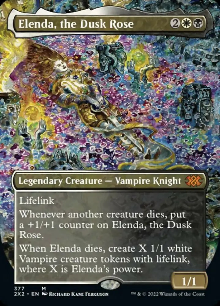Elenda the Dusk Rose (Borderless Alternate Art) [Double Masters 2022] - MTG Single
