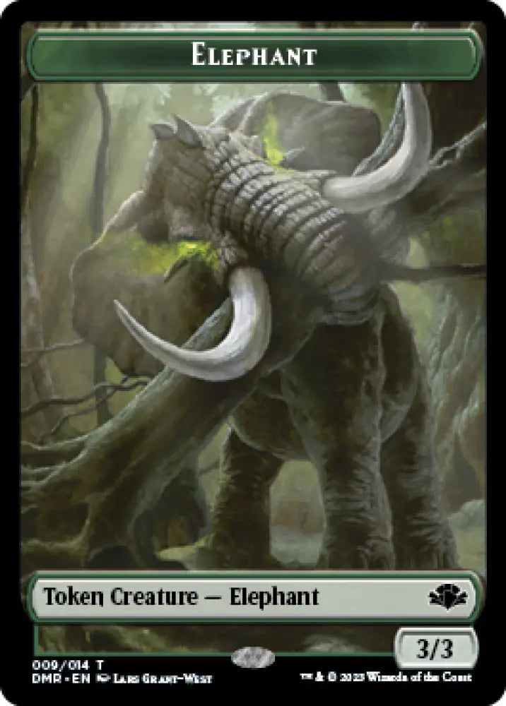 Elephant // Cat (003) Double-Sided Token [Dominaria Remastered Tokens] - MTG Single