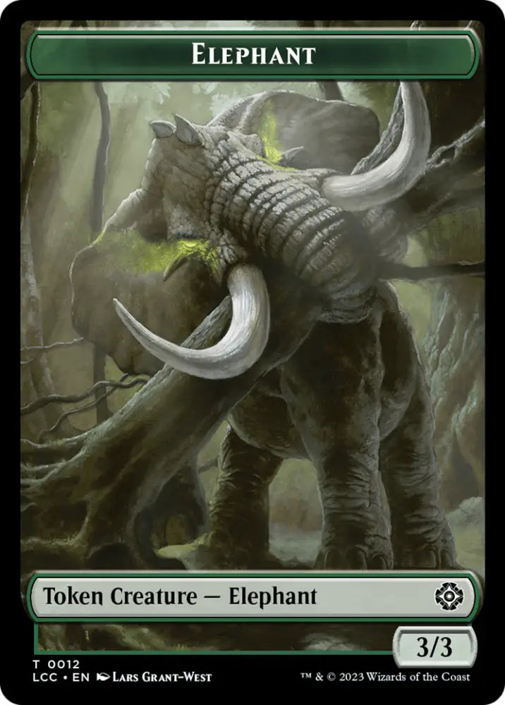 Elephant // Dinosaur (0010) Double-Sided Token [The Lost Caverns of Ixalan Commander Tokens] - MTG Single