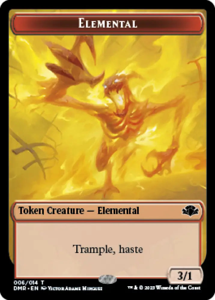 Elephant // Elemental Double-Sided Token [Dominaria Remastered Tokens] - MTG Single