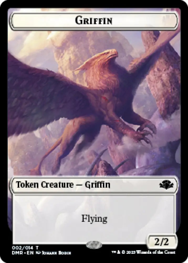 Elephant // Griffin Double-Sided Token [Dominaria Remastered Tokens] - MTG Single