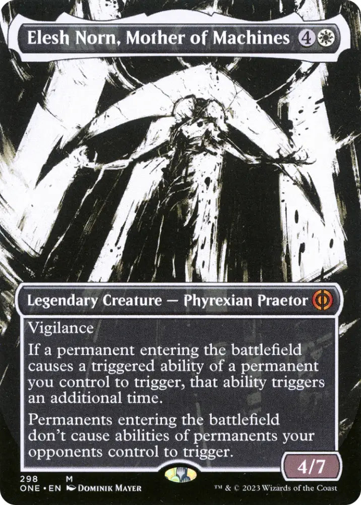Elesh Norn Mother of Machines (Borderless Ichor) [Phyrexia: All Will Be One] - MTG Single
