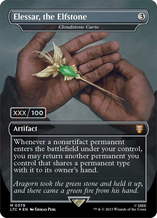Elessar the Elfstone - Cloudstone Curio (Serialized) [The Lord of the Rings: Tales of Middle-Earth Commander] - MTG
