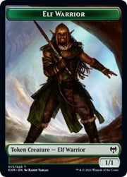 Elf Warrior // Zombie Berserker Double-Sided Token [Kaldheim Tokens] - MTG Single