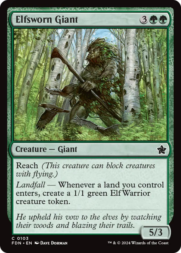 Elfsworn Giant [Foundations] - MTG Single